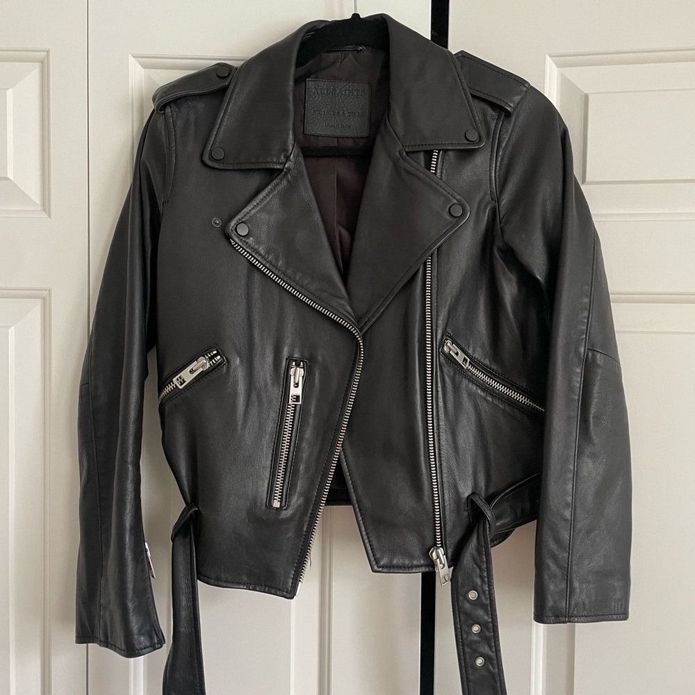 All Saints Balfern Leather Moto Jacket